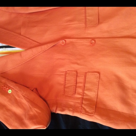 NEW MEN’S 2-PC SUIT TANGERINE - Picture 5 of 6